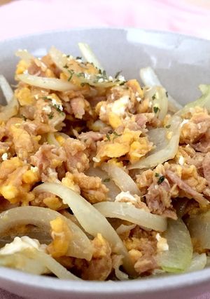 シーチキンと玉ねぎの卵とじ お昼に簡単！-レシピのメイン写真