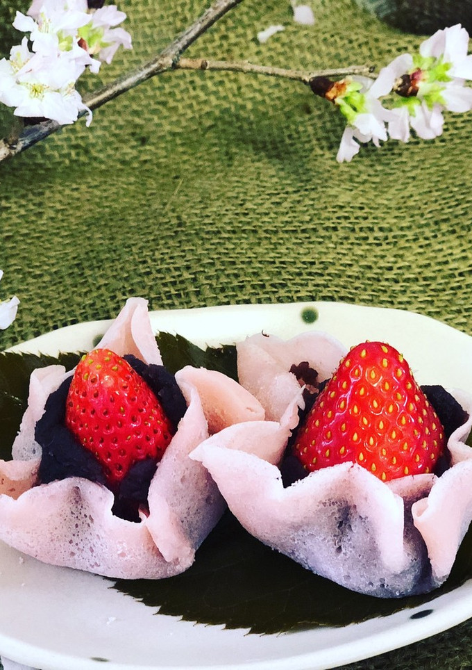 『ひなまつり』さくら餅　苺大福風-レシピのメイン写真