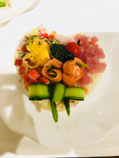 ハート型ちらし寿司-レシピのメイン写真