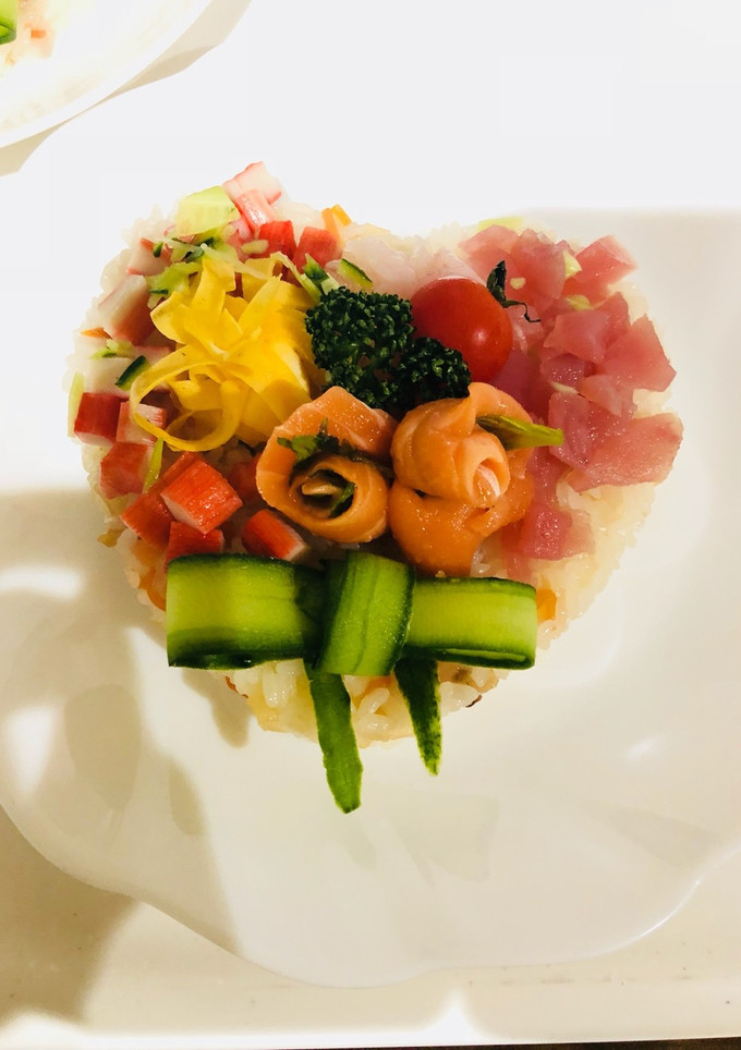ハート型ちらし寿司-レシピのメイン写真