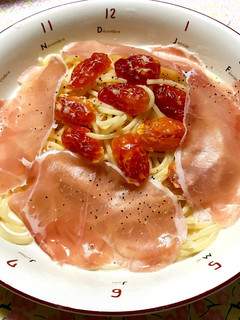 ドライトマトと生ハムのクリームパスタ-レシピのメイン写真