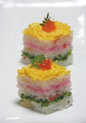 ひな祭り 菱餅型寿司-レシピのメイン写真