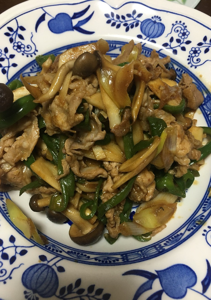 豚コマときのこの甜麺醤炒め-レシピのメイン写真
