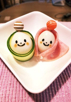 ひなまつりに♡うずらの卵でうずら雛♡-レシピのメイン写真