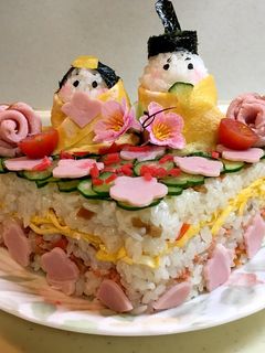お雛様ちらし寿司ケーキ-レシピのメイン写真