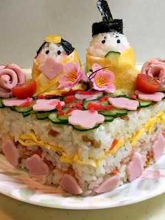 お雛様ちらし寿司ケーキ-レシピのメイン写真