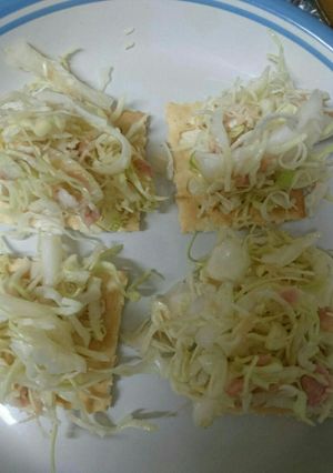 ツナ缶の味噌和えカナッペ-レシピのメイン写真