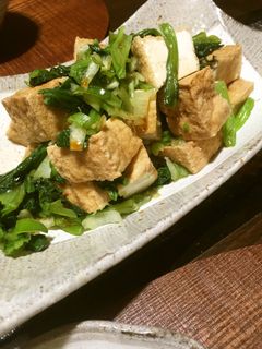 小松菜と厚揚げのネギ塩ごま油和え-レシピのメイン写真