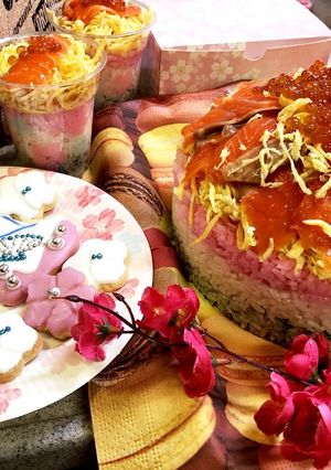 ケーキ型ちらし寿司-レシピのメイン写真