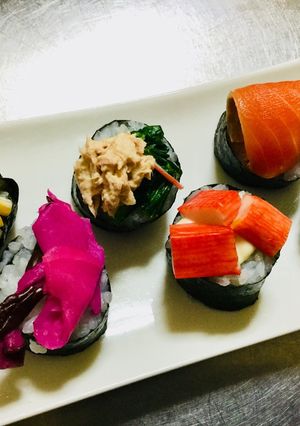簡単！乗せるだけ手毬寿司！誕生日雛祭りに-レシピのメイン写真