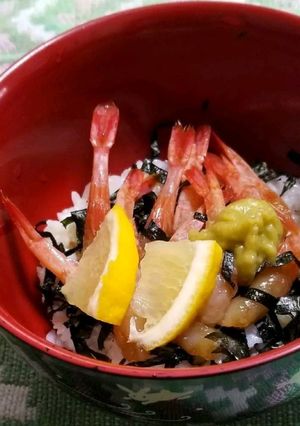 甘海老漬け丼-レシピのメイン写真