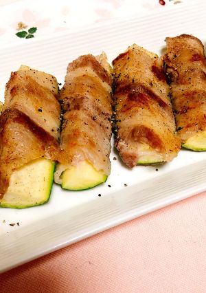 夏野菜ズッキーニの豚バラ巻き-レシピのメイン写真
