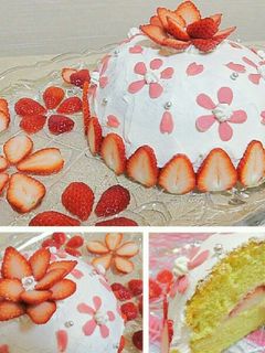 デコレーションケーキ☆チョコで桜-レシピのメイン写真