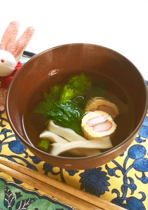 ふわふわ卵と菜の花のお吸い物♡春の味-レシピのメイン写真