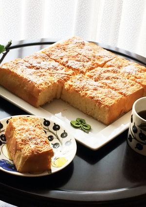 ♡ふわふわホワイトチョコスクエアケーキ♡-レシピのメイン写真
