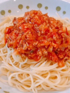 蓮根舞茸干し椎茸入、ボロネーゼパスタ!-レシピのメイン写真