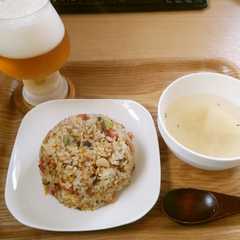 A picture of ☆男飯☆０２４　簡単炒飯と中華スープ.