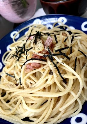 ベーコンの塩昆布パスタ-レシピのメイン写真
