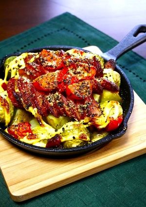 簡単！春☆新じゃが芽キャベツのモリモリ焼-レシピのメイン写真