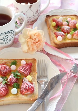イチゴのパンdeキッシュ-レシピのメイン写真