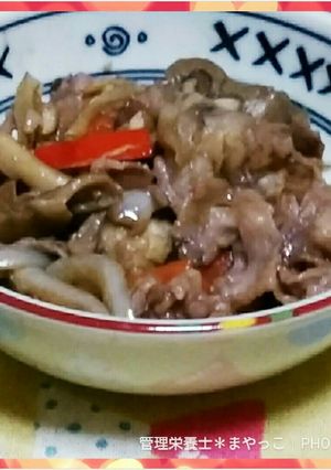 牛肉と舞茸の焼き肉風-レシピのメイン写真