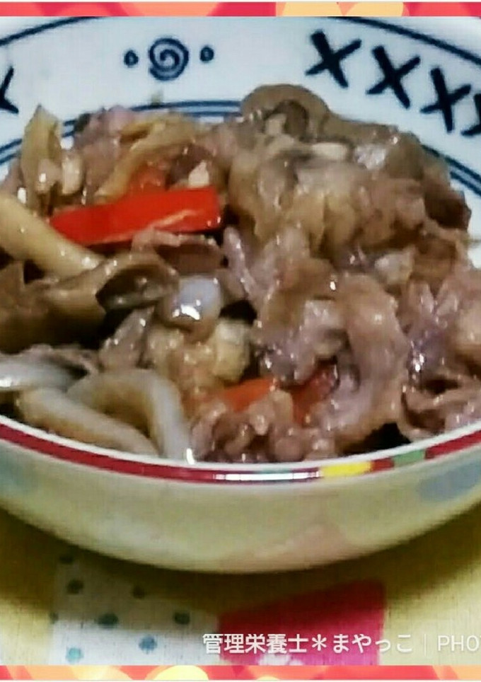 牛肉と舞茸の焼き肉風-レシピのメイン写真