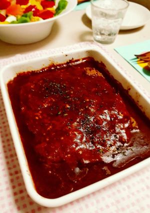 オーブンで簡単♪スコップチーズハンバーグ-レシピのメイン写真