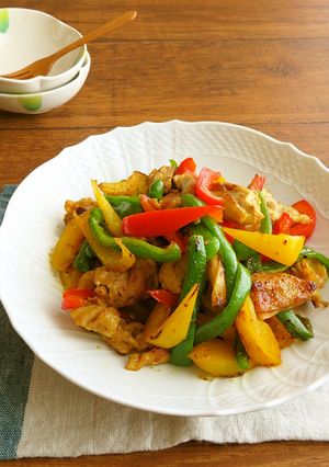 鶏肉とピーマンのカレー炒め☆お弁当にも♪-レシピのメイン写真