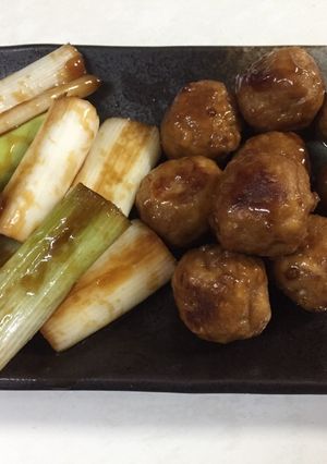 肉団子と長ねぎの照り焼き-レシピのメイン写真