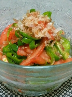 トマトとピーマンのポン酢あえ-レシピのメイン写真