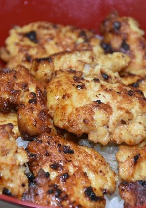 鶏団子の揚げ焼き丼-レシピのメイン写真