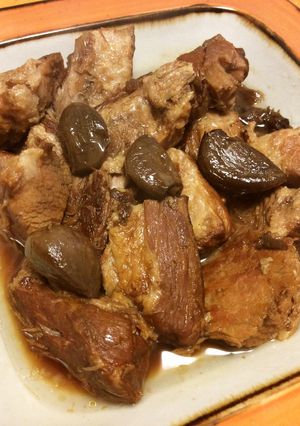ほろほろ柔らか豚肉の黒酢ニンニク煮込み-レシピのメイン写真