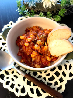 合挽き肉と豆のトマト煮-レシピのメイン写真