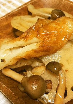 簡単!お弁当◎蓮根と竹輪としめじの煮物-レシピのメイン写真