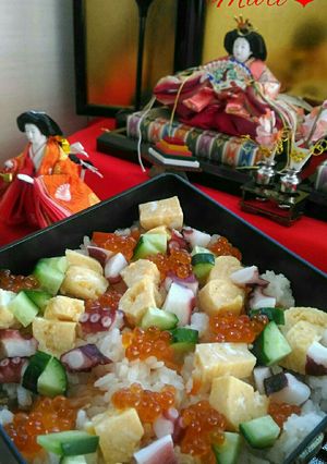 市販の素で彩りちらし寿司2018ひな祭り-レシピのメイン写真