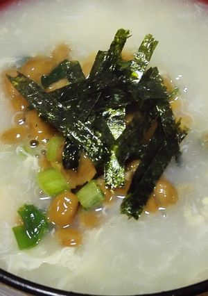 食欲なくても朝から元気に納豆粥-レシピのメイン写真