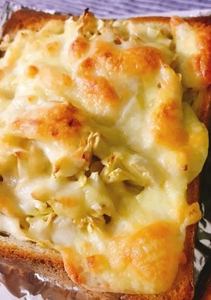 朝ごはんに♩簡単キャベツ焼きトースト-レシピのメイン写真