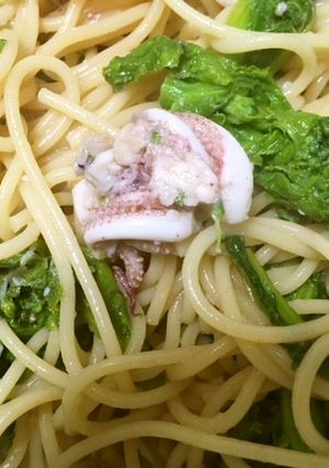 菜花とイカの中華風パスタ-レシピのメイン写真