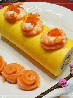 伊達巻 巻き寿司ケーキ*お祝いに-レシピのメイン写真