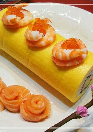 伊達巻 巻き寿司ケーキ＊お祝いに-レシピのメイン写真