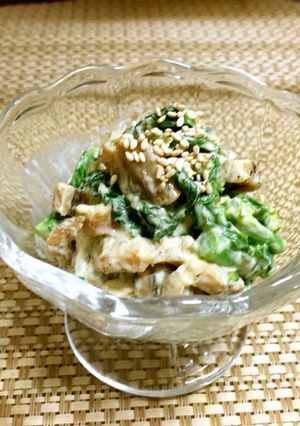 春の味♪菜の花とあなごのマヨネーズ和え-レシピのメイン写真