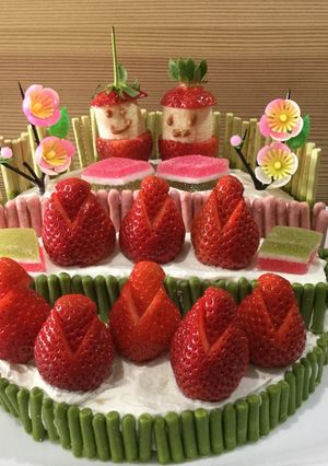 おひなさまの段飾りケーキ-レシピのメイン写真