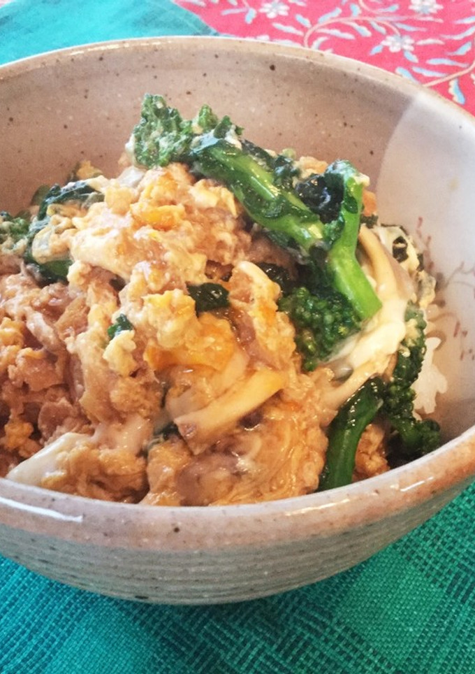 菜の花と舞茸の丼-レシピのメイン写真