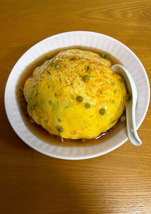 簡単🦀カニカマでかに玉風⁉︎天津飯🟡-レシピのメイン写真