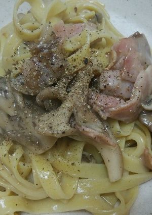 舞茸とベーコン入りきのこのポタージュ麺-レシピのメイン写真