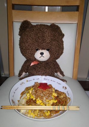 納豆コーン焼きそば！！-レシピのメイン写真