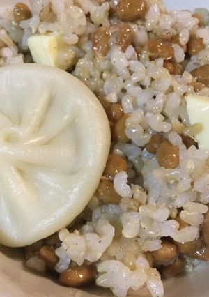 納豆と小籠包のチーズ入りまぜご飯-レシピのメイン写真