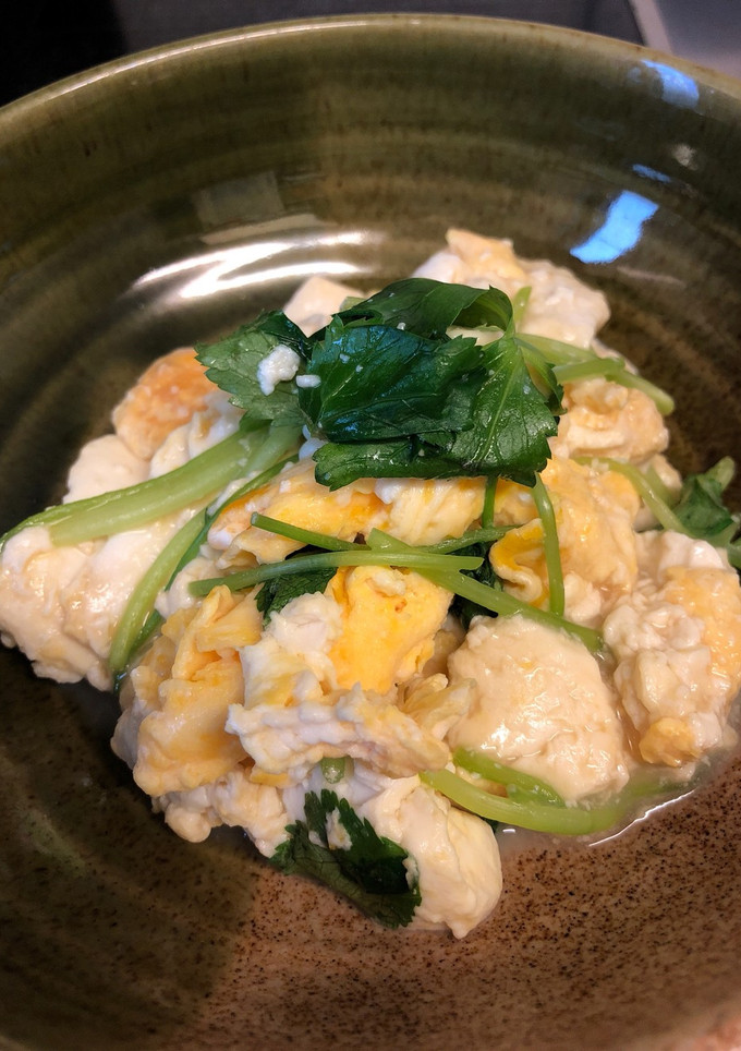 豆腐と卵の麺つゆ炒め-レシピのメイン写真
