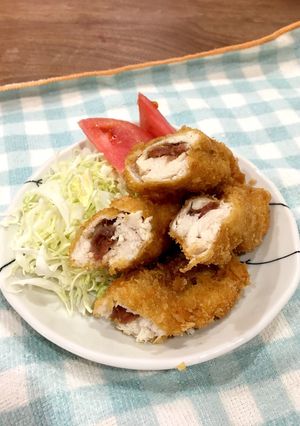 節約！ささみの梅肉はさみ揚げ-レシピのメイン写真