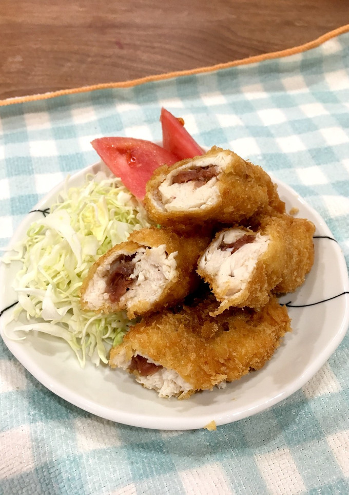 節約！ささみの梅肉はさみ揚げ-レシピのメイン写真